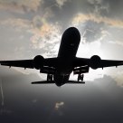 Qatar Airways backlight sunrise (II)